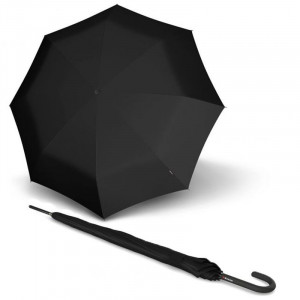 Мужской зонт трость полуавтомат 8 спиц черный 107x87 см Knirps B2203624