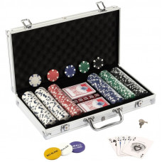 Набор для покера 300 фишек B176001 в металлическом кейсе - подарок на день рождения
