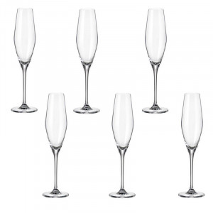 Набор бокалов для шампанского 210 мл 6 шт Bohemia B172254