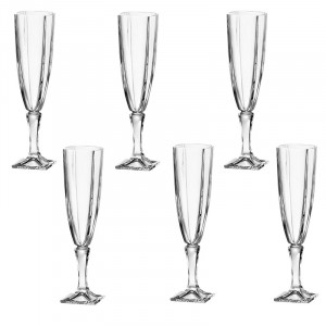 Набор бокалов для шампанского 140 мл 6 шт Bohemia B172256