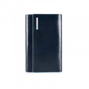 Жіночий гаманець шкіряний Італія синій Piquadro 10,5х16х3 см B2201155