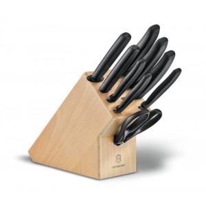 Набір ножів 9 шт на дерев'яній підставці Victorinox B670578