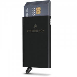 Алюминиевый картхолдер с RFID защитой черный 10х6x1 см Victorinox B2204017