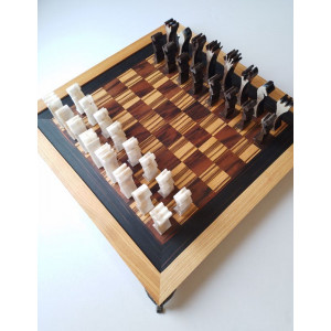 Шахматы подарочные из натурального дерева 50х50 см B175013 оригинальный дорогой подарок для мужчины