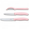 Кухонный набор овощечистка и 2 ножа с розовой ручкой Victorinox B2203727