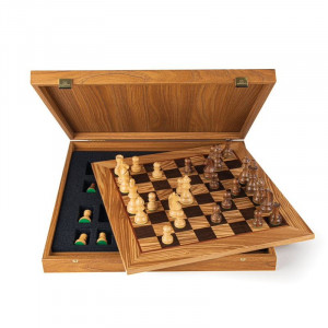 Шахи дерев'яні подарункові у футлярі 40 см Manopoulos B670503