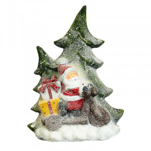 Керамическая статуэтка Дед Мороз с подсветкой 39х13х50 см B0301739