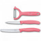 Кухонный набор овощечистка и 2 ножа с красной ручкой Victorinox B2203725