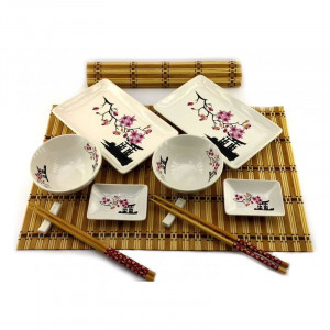 Сервиз для подачи суши на 2 персоны керамика белый B670568