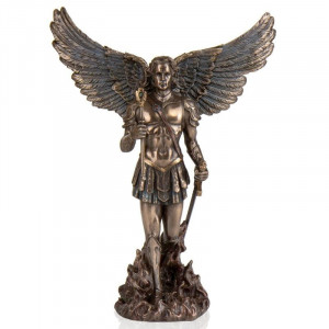 Статуэтка Архангел Михаил 33,5 см. бронзовое покрытие Veronese B0301760 дорогой подарок 