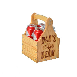 Корзинка деревянная для пива 0,33л. B040427 подарок любителю пива