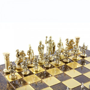 Шахматы подарочные 44х44 см элитная дорогая серия вес 7,4 кг в деревянном футляре коричневые B670399