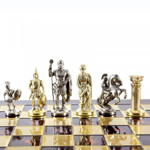 Шахматы подарочные 44х44 см элитная дорогая серия вес 7,4 кг в деревянном футляре красные B670400