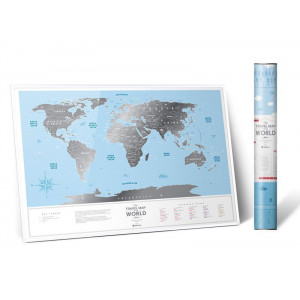 Стирающаяся карта мира B630005 Blue sky