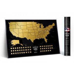 Скретч карта США черная B630008 Freedom