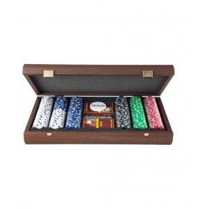 Набір покерний в дерев'яному футлярі 39х22 см Manopoulos B670495