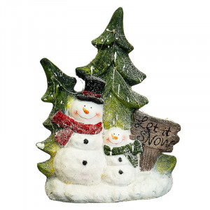 Статуэтка керамическая Снеговик с подсветкой 39х15х49 см B0301740