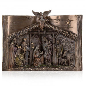 Статуэтка Библия 29х8х20,5 см. Veronese бронзовое покрытие B0301766 подарок для верующего
