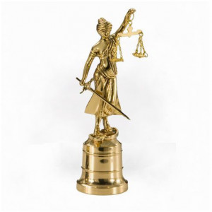 Статуэтка бронзовая Фемида 26х7,5 см Virtus B670484 элитный подарок юристу