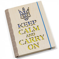 Щоденник дерев'яний B270039 Keep Calm and Carry On