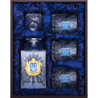 Подарунковий набір для віскі Герб України 3 склянки та графин B5101651