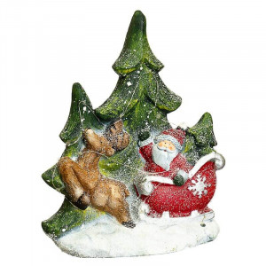 Керамическая статуэтка Дед Мороз с подсветкой 33х15х43 см B0301741