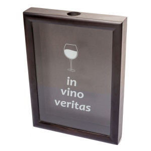 Скарбничка для винних пробок In vino veritas чорна BPRK-61