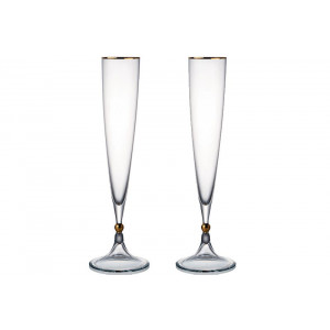 Набор бокалов для шампанского 2 шт высота 28 см Rogaska (Словения) B107029