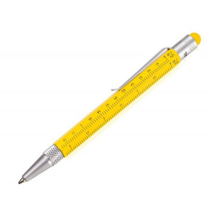 Ручка шариковая со стилусом и линейкой желтая Германия B410074