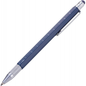 Ручка-стилус шариковая синяя с линейкой Германия B410109