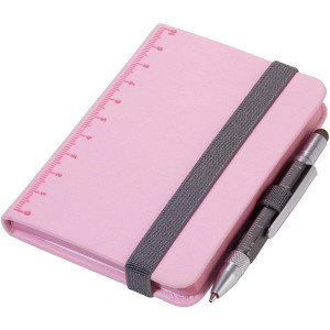 Блокнот А7 с ручкой розовый Германия B410189