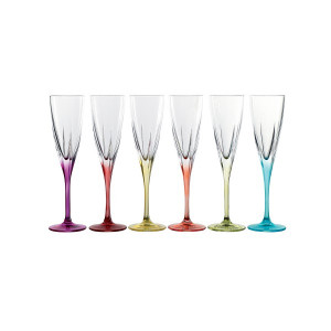 Набор бокалов для шампанского 170 мл. 6 шт. хрусталь Италия B410528