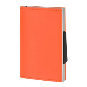 Картхолдер-гаманець шкіряний помаранчевий Франція B410586