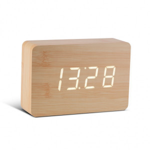 Часы-будильник с термометром смарт 15х4,5х10 см. береза Великобритания B410826