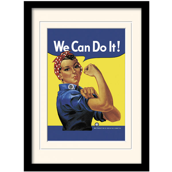 Постер "We can do it!" в раме 30x40 см. Великобритания B4100045