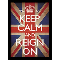 Постер Keep calm and Reign on в раме 30x40 см. Великобритания B4100089