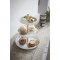 Підставка для десертів трирівнева 20х20х24 см. біла Японія B115291