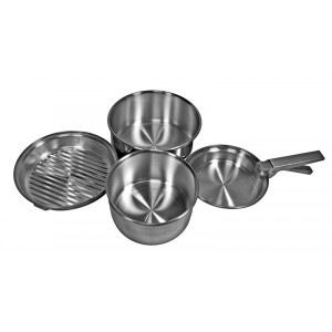 Набір туристичного посуду на 6 предметів алюмінієвий B590053