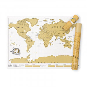 Скретч карта мира на английском языке 82,5x59,4 см. Великобритания B115561