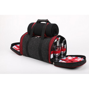 Удобная сумка набор для пикника с ковриком  47*25*25 см. на 4 персоны B590095