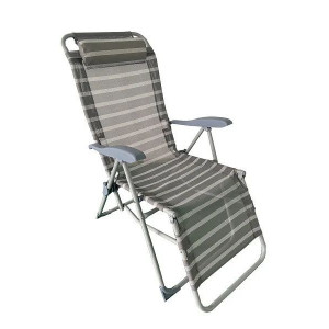 Стілець-крісло для пікніка складаний сірий B590356