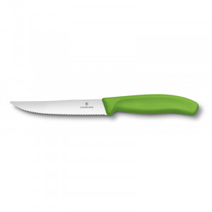 Кухонный нож пилка Швейцария 12 см. с зелёной ручкой B220831