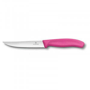 Нож пилка кухонный Швейцария 12 см. с розовой ручкой B220832