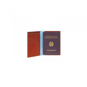Обкладинка для паспорта шкіра Італія оранжева 10,5*14*1,2 см. B2201027