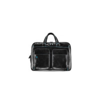 Мужской кожаный портфель Италия  41*30,5*16 см. черный B2201826