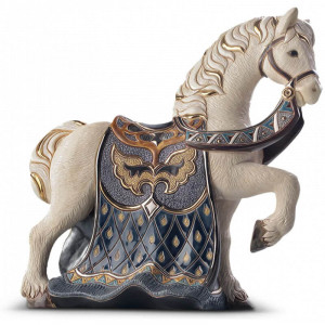 Эксклюзивная статуэтка Конь керамический с платиновым покрытием 31х15х32 см B2202195