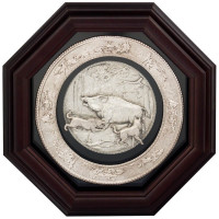 Подарочное панно Охота на кабана 37*37 см. B510167