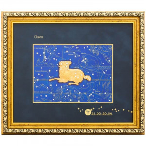 Подарочное панно Знак зодиака Овен 24*28*2,5 см. B510321