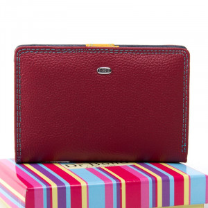 Жіночий шкіряний гаманець з відділеннями для кредитних карток 13,5*9,5*2,5 см. бордовий B300824