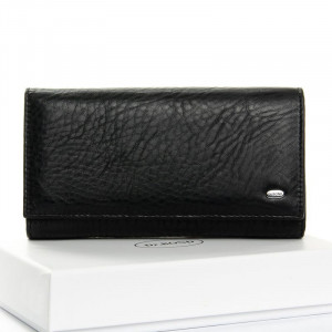 Чорний гаманець жіночий шкіряний 17,5*9,5*4 см. B300829